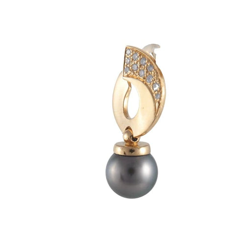 Boucles d'oreilles Dormeuses Perles de Tahiti Diamants 58 Facettes 1