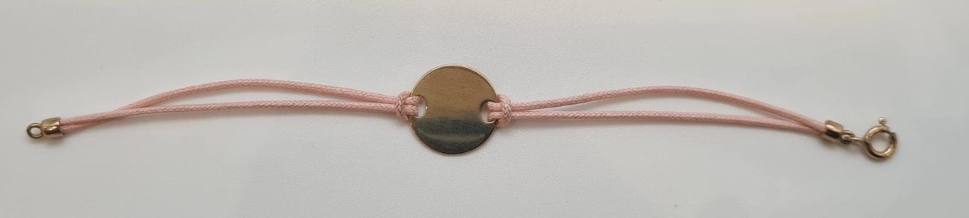 Bracelet Bracelet cordon rose en Or Jaune 58 Facettes