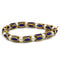 Bracelet Bracelet 1950-1960 en or jaune, émail bleu et perles 58 Facettes 260014R