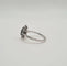 Bague 53 Bague or blanc carats sertie d'un saphir et de diamants naturels 58 Facettes