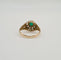 Bague 49 Bague or jaune sertie d'une pierre verte 58 Facettes