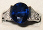 Bague 54 Bague Or blanc Saphir Diamants 58 Facettes C 475  XXEE