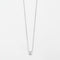 Collier Collier or blanc 18 carats sertie d'un diamant princesse 58 Facettes