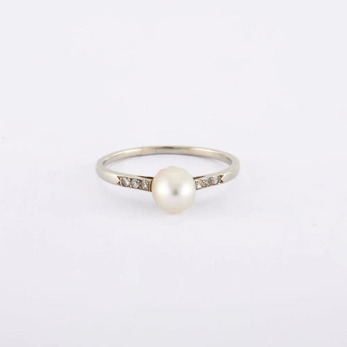 Bague 53 Bague Perle et diamants 58 Facettes 140134R