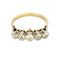 Bague 54 Bague jarretière en or jaune et or gris, diamants taille ancienne 58 Facettes MAR1092