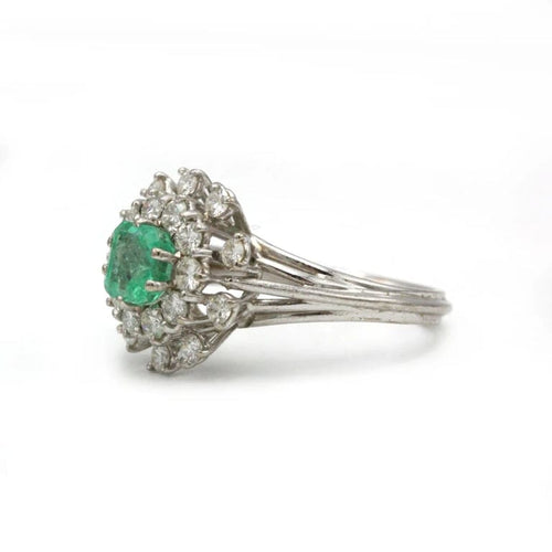 Bague 55.5 Bague - Or, Diamants & Emeraude 58 Facettes 250308R