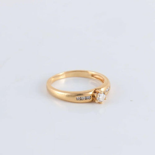 Bague 53 Bague Solitaire 7 diamants 58 Facettes FM105
