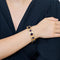 Bracelet Bracelet jonc rigide en or jaune 18k, améthystes et diamants 58 Facettes PL05