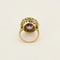 Bague 49.5 Bague pompadour en or jaune et blanc 18K avec améthyste et diamants 58 Facettes 58FC168