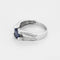 Bague 49 Bague en or gris, saphir et diamants 58 Facettes SNA1714