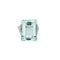 Bague 47 Bague Art Déco en platine et aigue marine 58 Facettes CAS0171