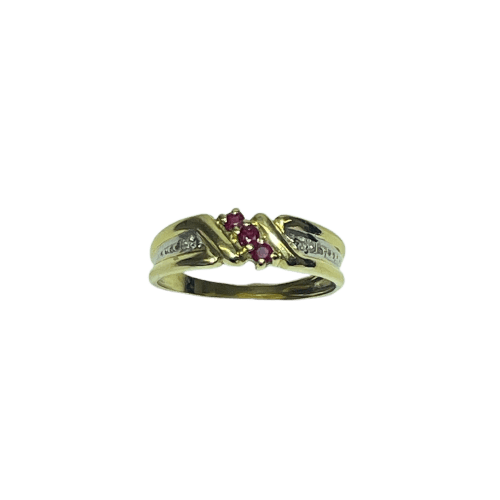 Bague 55 Bague rubis en or jaune 18 carats, taille 55 58 Facettes 250043