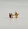 Boucles d'oreilles Boucles d’oreilles or jaune 18 carats serties de rubis ovale 58 Facettes