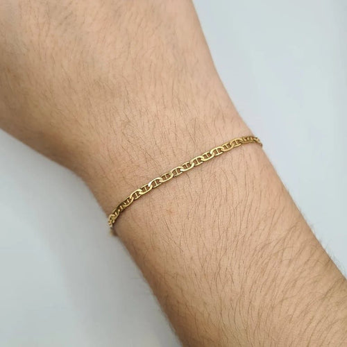 Gourmette or jaune 18 carats 58 Facettes