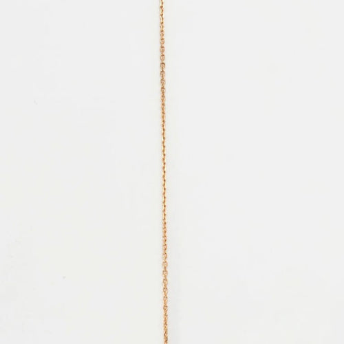Collier Collier or rose serti d’un saphir 58 Facettes