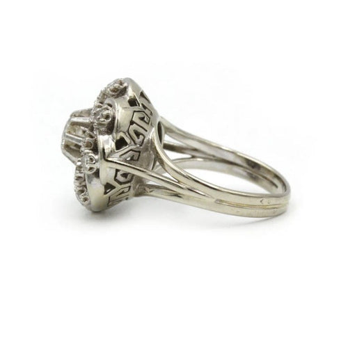 Bague 48 Bague Marguerite - Or blanc, Platine & Diamants 58 Facettes 250422R
