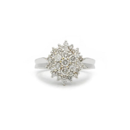 Bague 54 Bague or blanc, diamants 58 Facettes 240024SP