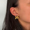 Boucles d'oreilles Boucles d'oreilles Feuilles - Or 58 Facettes 250269R