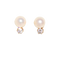 Boucles d'oreilles Boucles d’oreilles puces en or jaune 14 carats avec perles et diamants 58 Facettes