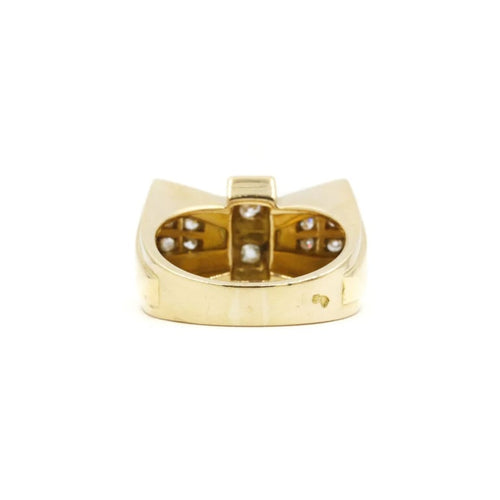Bague 55 Bague TANK - Or, Platine & diamants 58 Facettes 230046SP
