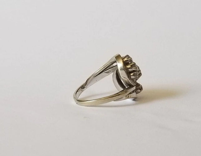 Bague 47 Bague volute sertie de diamants en or blanc 18k 58 Facettes