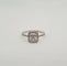 Bague 53 Bague or blanc sertie de diamants baguettes 58 Facettes