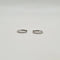 Boucles d'oreilles Créoles or blanc 18 carats serties de diamants 58 Facettes