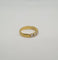 Bague 51 Demi-alliance or jaune sertie de diamants 58 Facettes