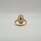 Bague 56 Bague art déco or jaune 18 carats sertie d’un saphir ovale et diamants 58 Facettes