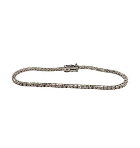 Bracelet Bracelet tennis or blanc 18 carats serti de diamants 58 Facettes