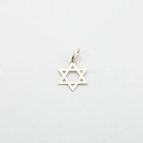 Pendentif Pendentif étoile de David Or blanc 58 Facettes