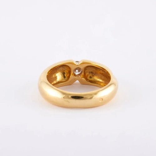 Bague 57 / Jaune / Or 750 Solitaire - Diamant de 0.42 carat 58 Facettes 140544R