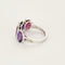 Bague 49 Bague sertie de tourmalines rouges et améthystes en or gris 18k 58 Facettes RNG3391