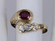 Bague 52 Bague Serpent Ovale Rubis et Diamants en or jaune 58 Facettes BA-5