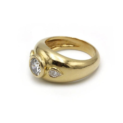 Bague 57 Bague Jonc - Or jaune & Diamants 58 Facettes 250395R