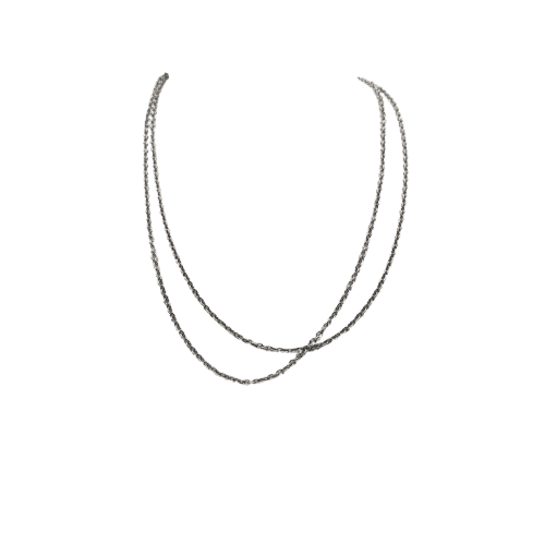 Collier Chaîne en or blanc 18 carats - 45 cm 58 Facettes