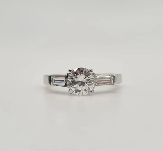 Bague 49.5 Bague Or blanc Diamants 58 Facettes