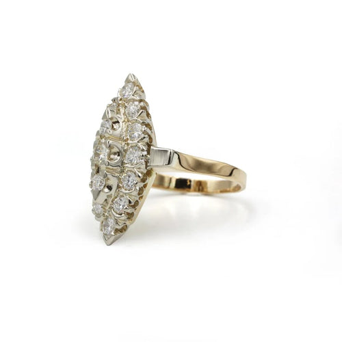 Bague 55 Bague Marquise - Or Bi-colore & Diamants 58 Facettes 250423R
