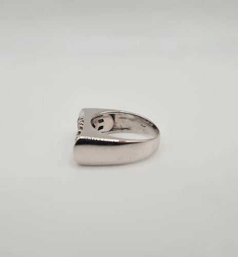 Bague 52.5 Bague or blanc diamants 58 Facettes