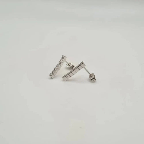 Boucles d'oreilles Boucles d’oreilles souples or blanc 18 carats serties de diamants 58 Facettes