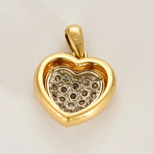 Pendentif Pendentif or jaune et gris, diamants 58 Facettes ROM1186