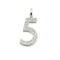 Pendentif Pendentif "5" or blanc serti de diamants 58 Facettes