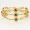 Bracelet Bracelet filigrané en or jaune et saphirs 58 Facettes MONTE0398