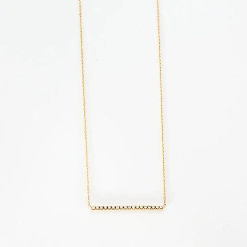 Collier Collier or jaune serti d’une barrette de diamants naturels 58 Facettes