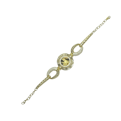 Bracelet Bracelet à calligraphie arabe en or jaune 14 carats (16,79 g) 58 Facettes 250364