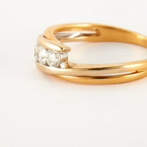 Bague 57 Bague en Or jaune & diamants 58 Facettes