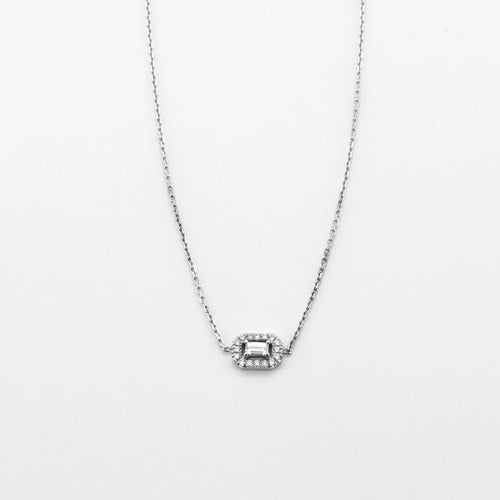 Collier Collier Or blanc Diamants 58 Facettes