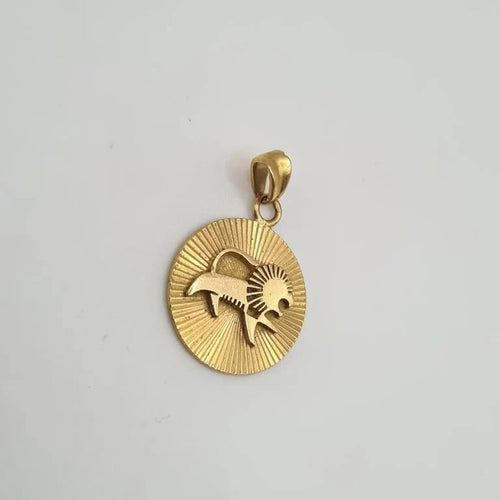 Pendentif Pendentif or jaune 18 carats lion 58 Facettes