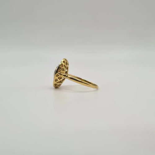 Bague 54 Bague art déco or jaune 18 carats sertie de saphirs et diamants 58 Facettes