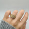 Bague 54 Bague or jaune 18 carats sertie de 3 rangées de diamants 58 Facettes